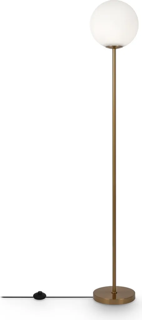 Lampadaire de salon laiton Ring Maytoni pour ambiance chaleureuse