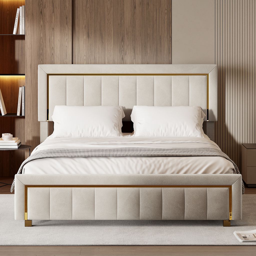UnboxG Letto imbottito 160 x 200 cm, Letto matrimoniale Immagine del prodotto 