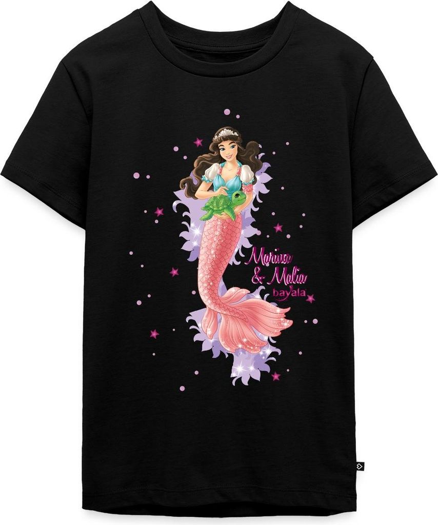 Spreadshirt Schleich Bayala Meerjungfrau Marina & Malia Teenager Premium T-Shirt, 158/164 (12 Jahre), Schwarz