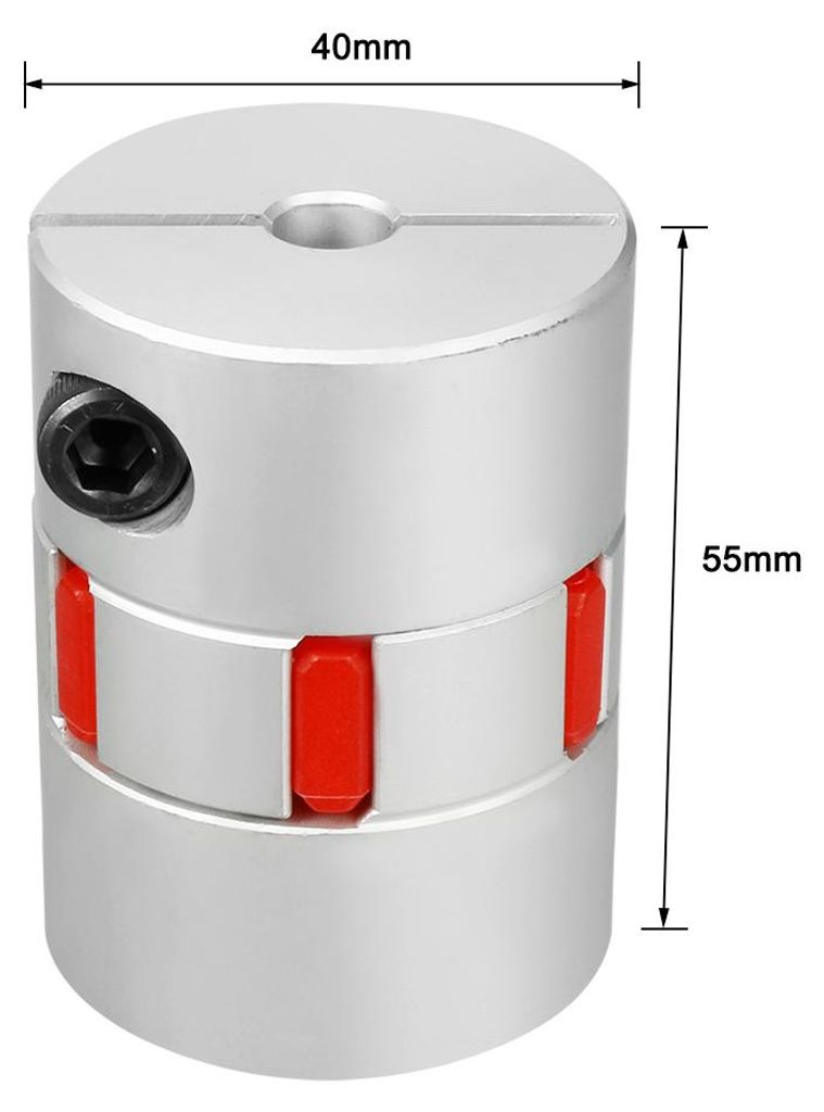 8mm bis 19mm Schaft Pflaumenf?rmig Kupplung Koppler 40mm Durchmesser 55mm L?ngeStarr