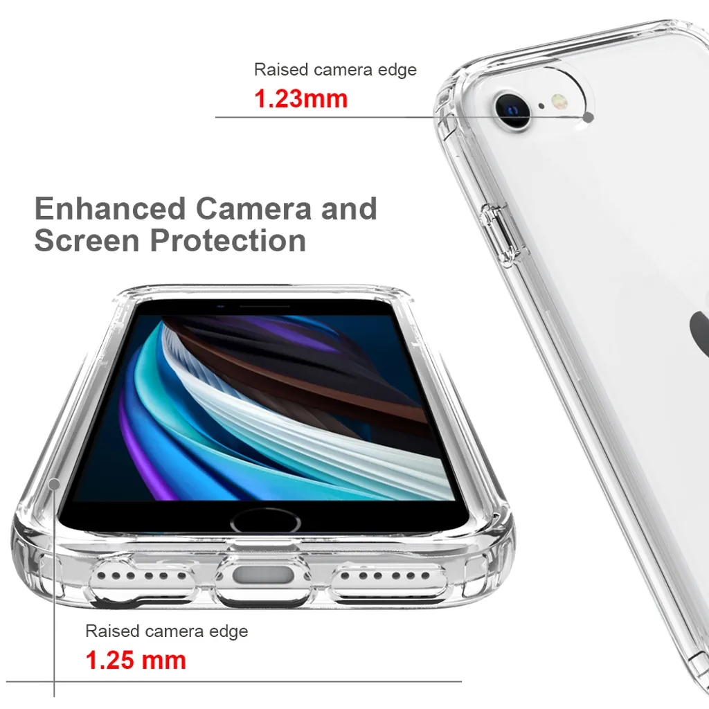 FONREST Custodia impermeabile per iPhone-SE-2022/2020, sottile a corpo intero sigillato IP68 antiurto Cover subacquea esterna con anello magnetico integrato, compatibile con Magsafe (Nero
