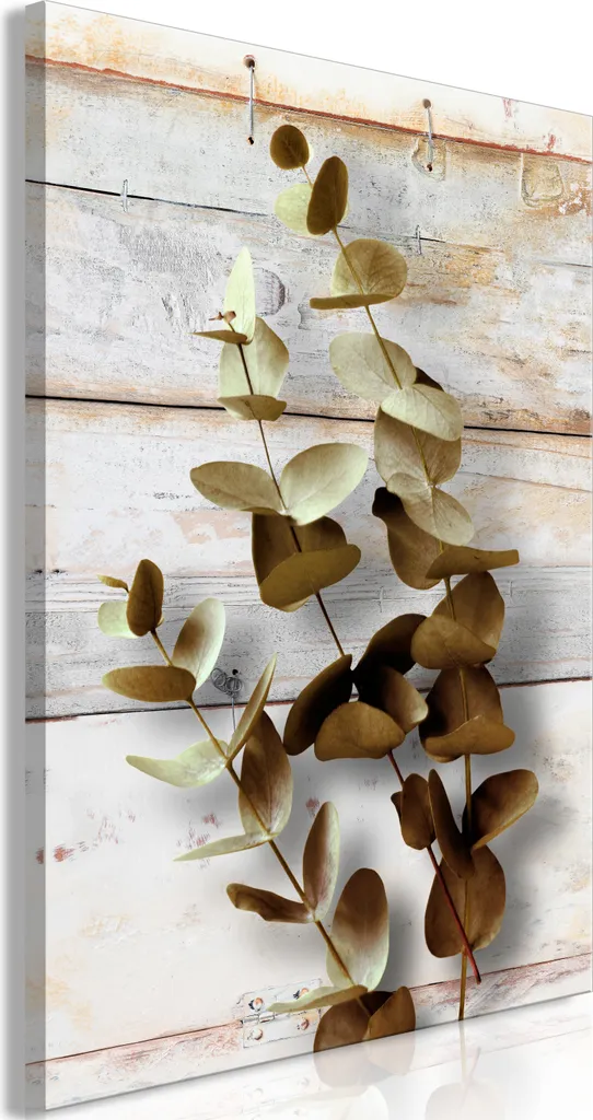 Quadro Moderno Foglie Alba di Gennaio - Stampa su Tela 80x120 cm