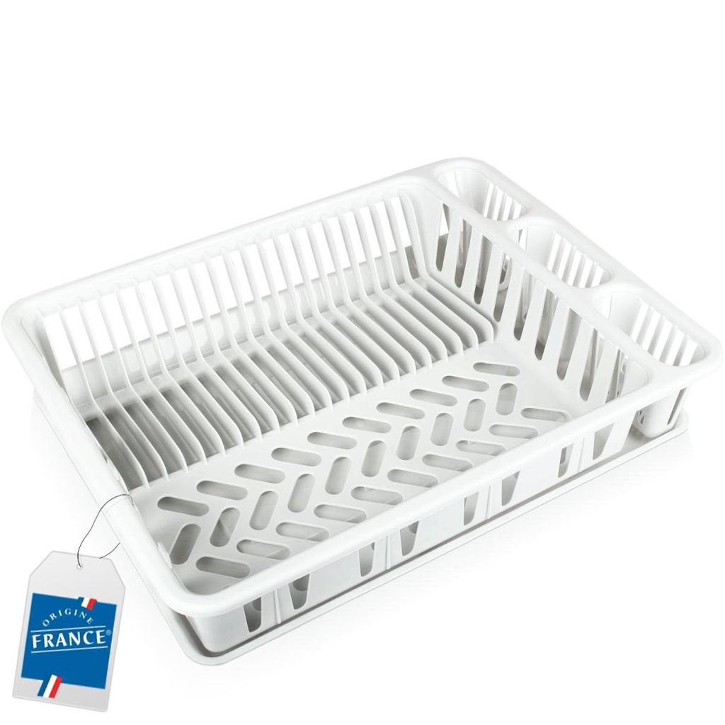 Abtropfgestell 50x38,5cm Geschirrkorb weiß Abtropfgitter Produktbild 