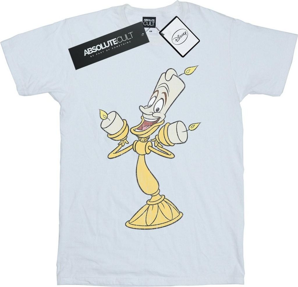 Disney - "Beauty And The Beast" T-Shirt für Mädchen BI14148 (128) (Weiß)