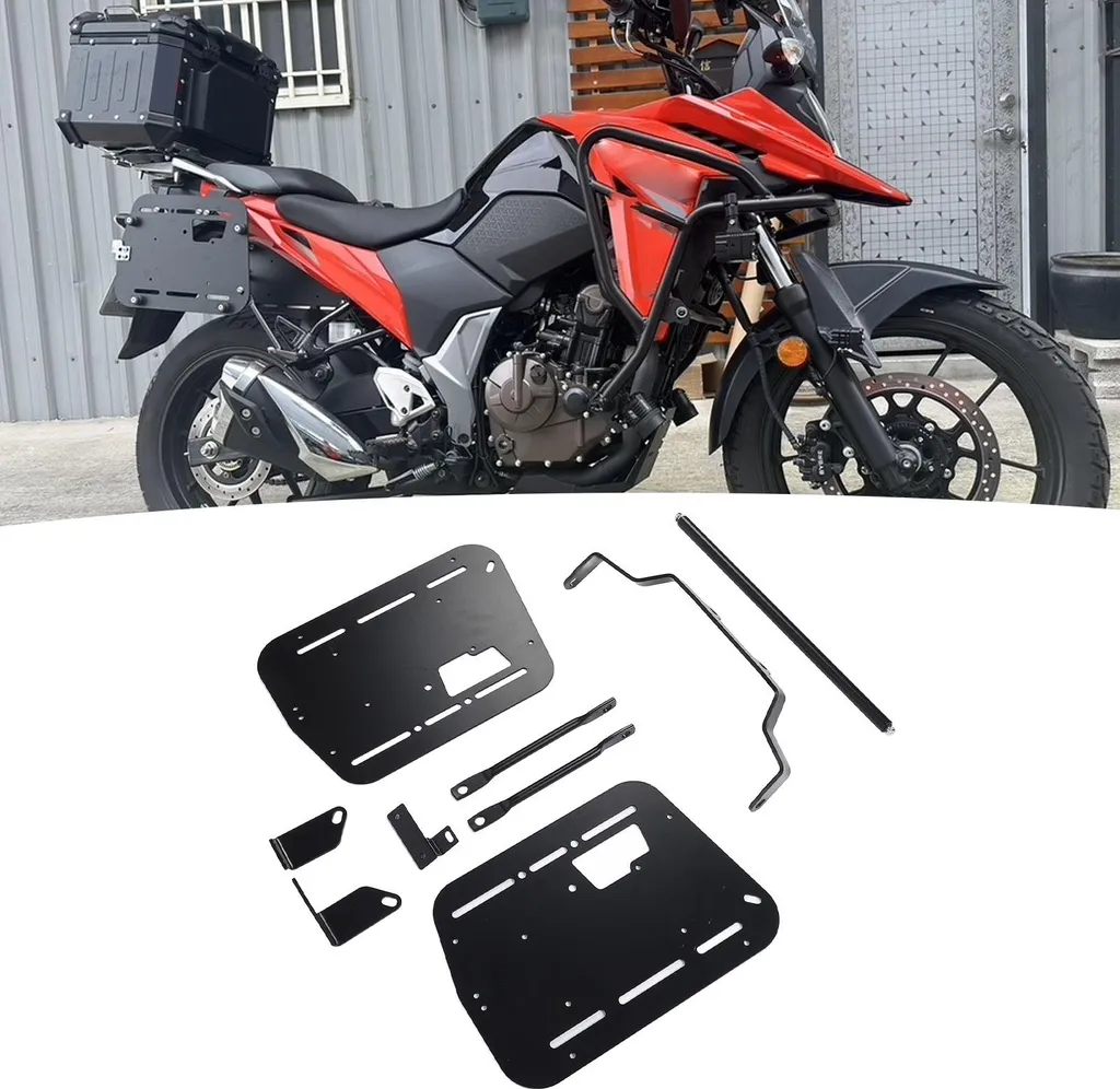 Fixation pour valises de moto en acier au carbone avec support renforcé