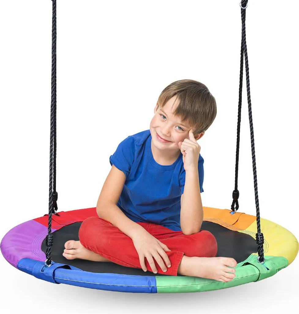 Balançoire Izrielar Ø100cm nid d'oiseau réglable pour enfant 150kg