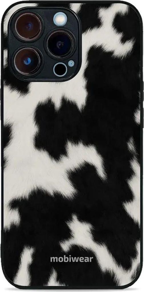 Handyhülle für iPhone 13 Pro, Mobiwear Glossy Case, Kuhfell-Optik