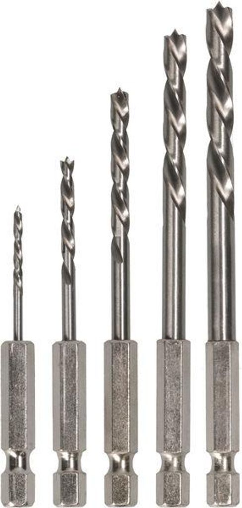 PRO Wood HSS Holzspiralbohrer Set. 5-tlg. Produktbild 