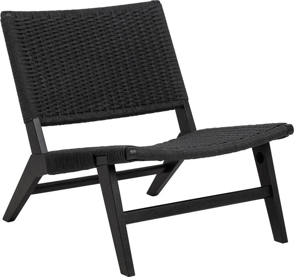 Carson fauteuil lounge en bois noir design élégant pour votre salon