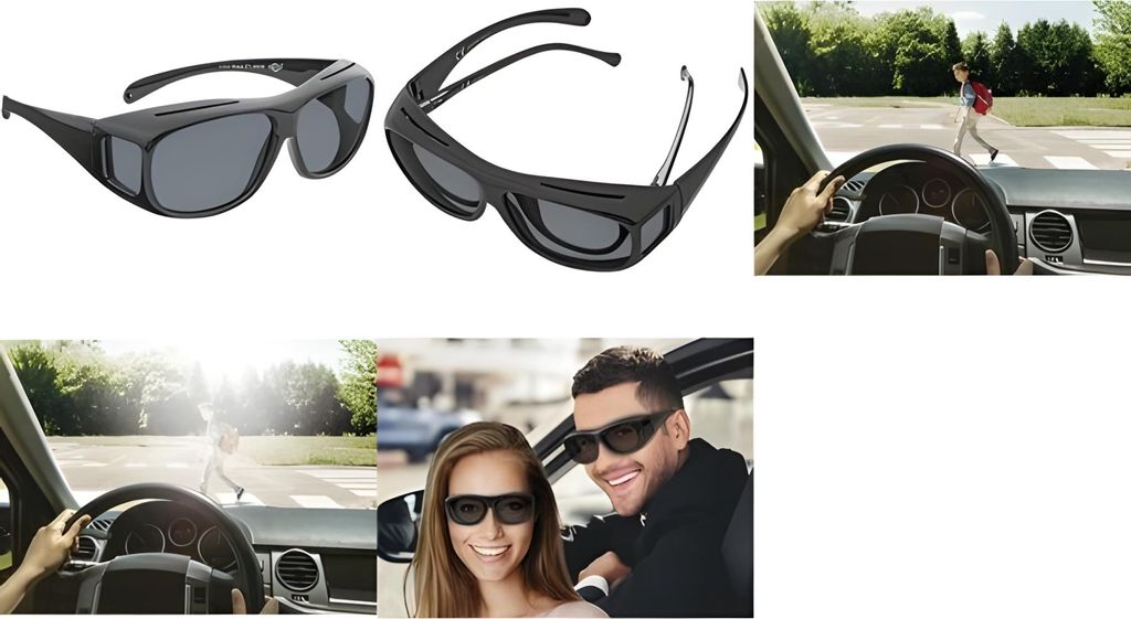 WEDO Überzieh-Sonnenbrille für Autofahrer mit Brille Produktbild 