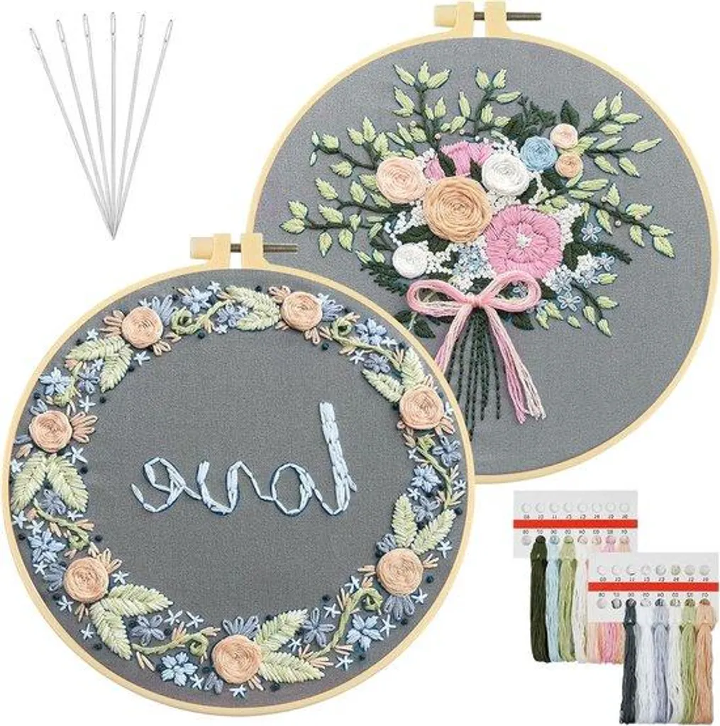 Apprendre la Broderie Facilement : Kit Floral Complet pour Débutants