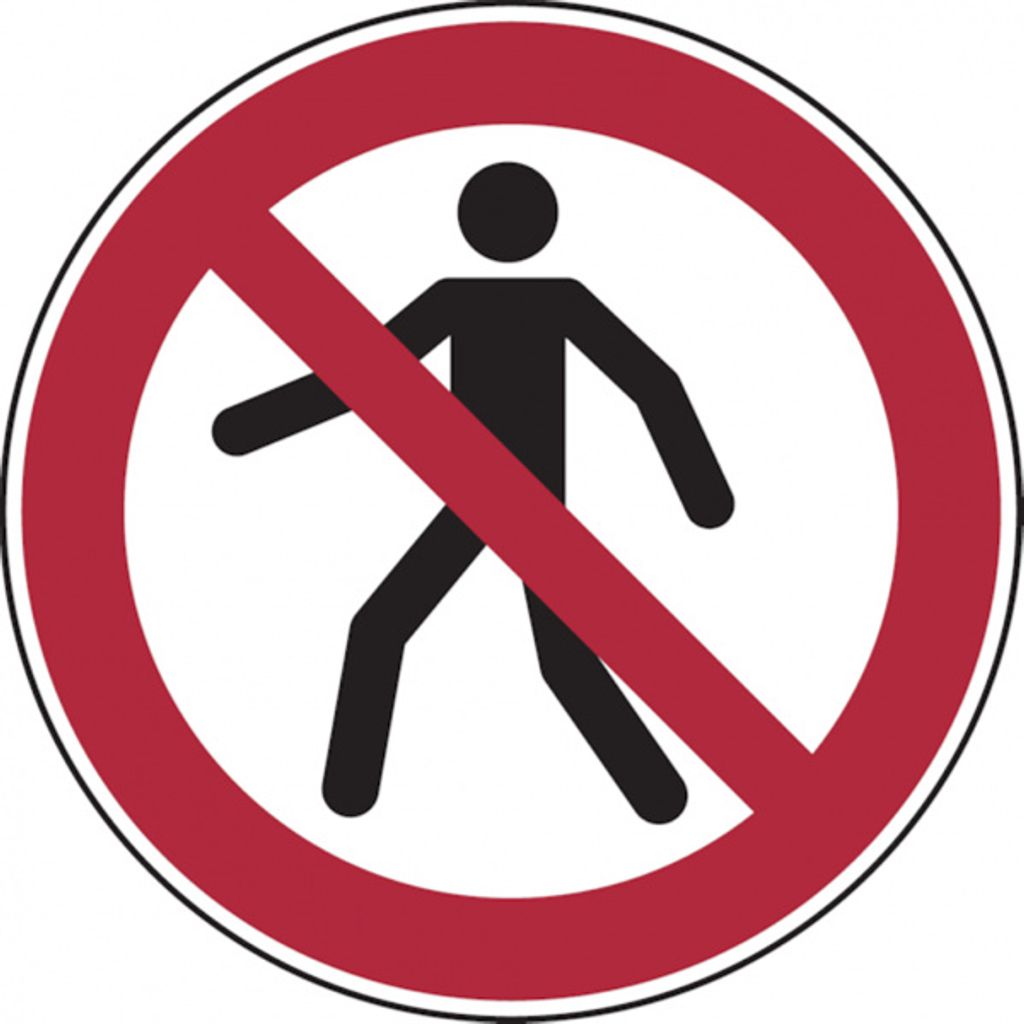 Dreifke Alu-Schild, geprägt "Für Fußgänger verboten", Ø30cm, 1 Stück, Verbot...