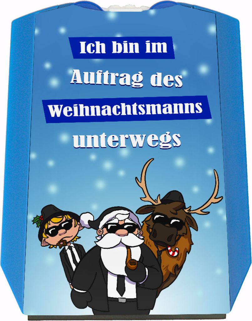 Weihnachtliche Agenten im Auftrag des Weihnachtsmanns Parkscheibe mit Spruch