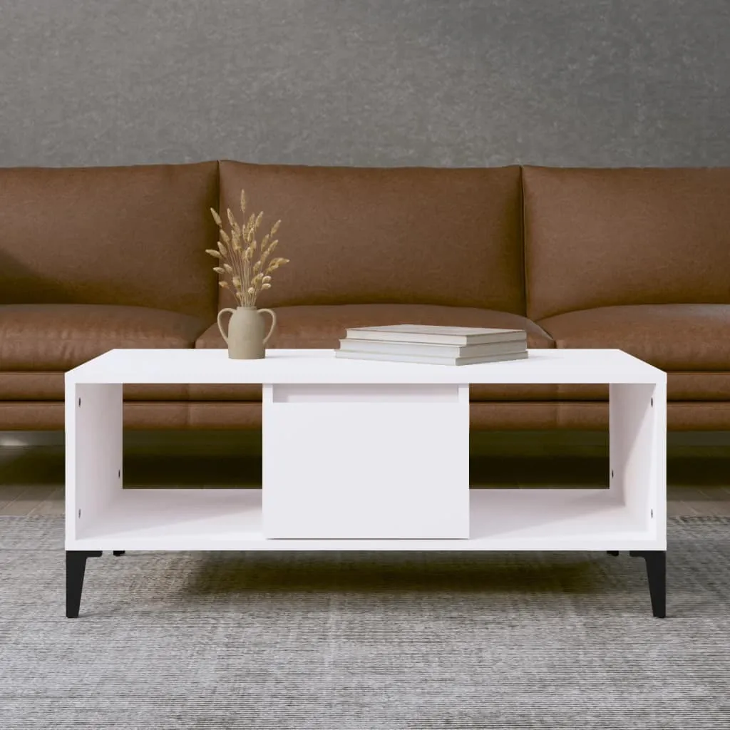 Tavolino Bianco Maison Exclusive 90x50 cm - Design Moderno Legno