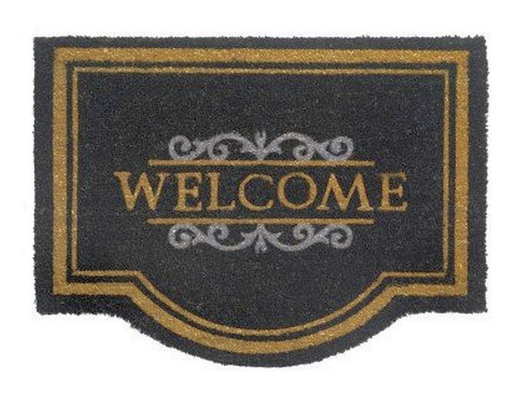 Kokosmatte Welcome schwarz 60x80 cm Produktbild 
