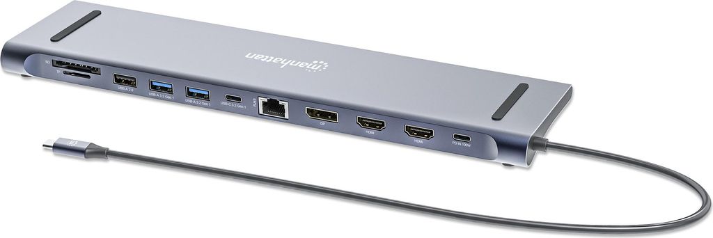 MANHATTAN Dockingstation 12-in-1 4K 1xHDMI 2xDP 3xUSB-A Produktbild 