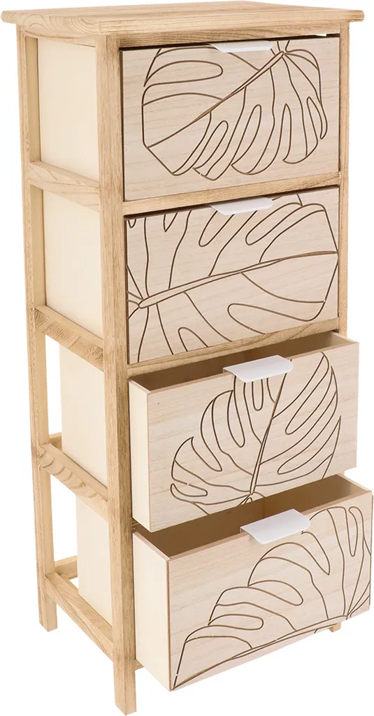 Bibliothèque Hutton 86 cm rangement livres et accessoires 4 tiroirs marron - 2