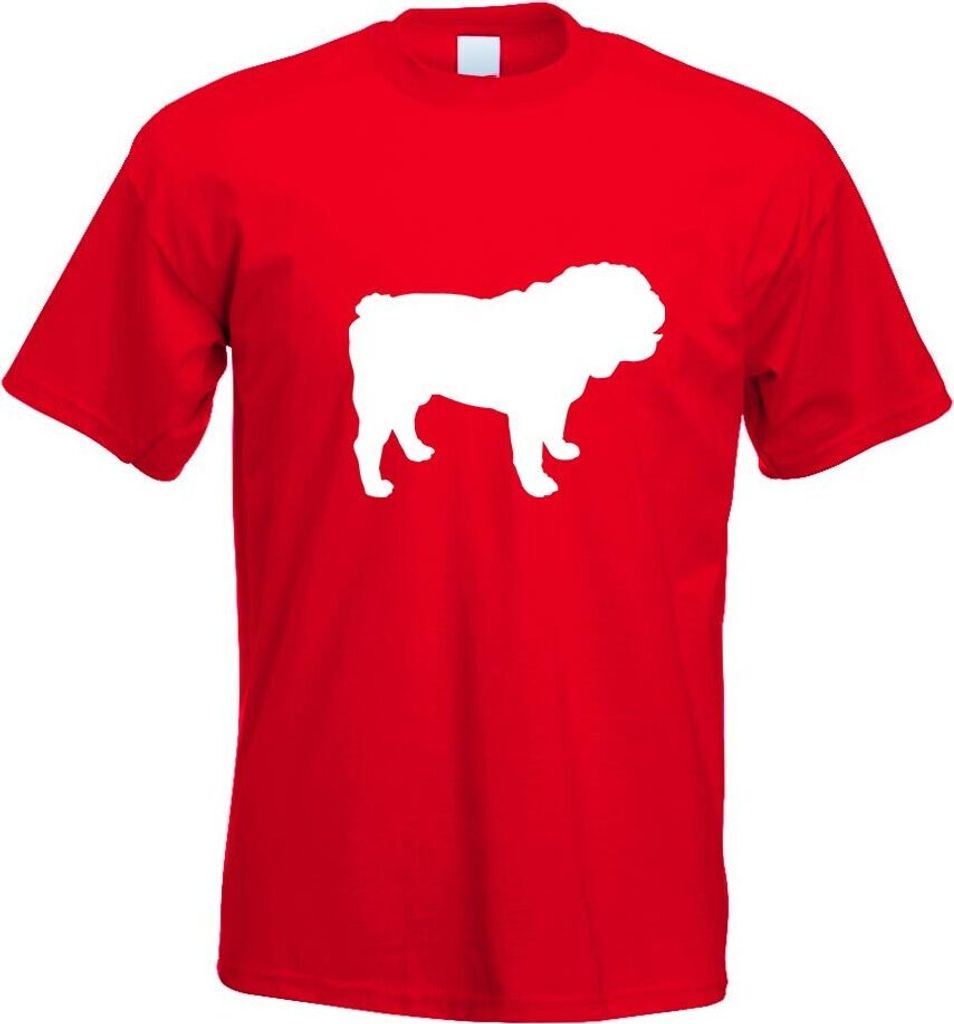 Kiwistar - T-Shirt - rot - Englische Bulldogge Hunderasse Herren Funshirt Bedruckt Design Sprüche Spruch Motive - mit Motiv Bedruckt - Funshirt De...