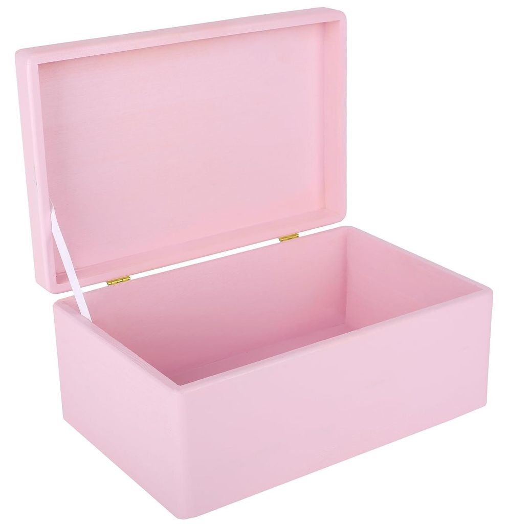 Creative Deco Roze Houten Doos Opbergdoos, 30 x 20 x 14 cm Productafbeelding 