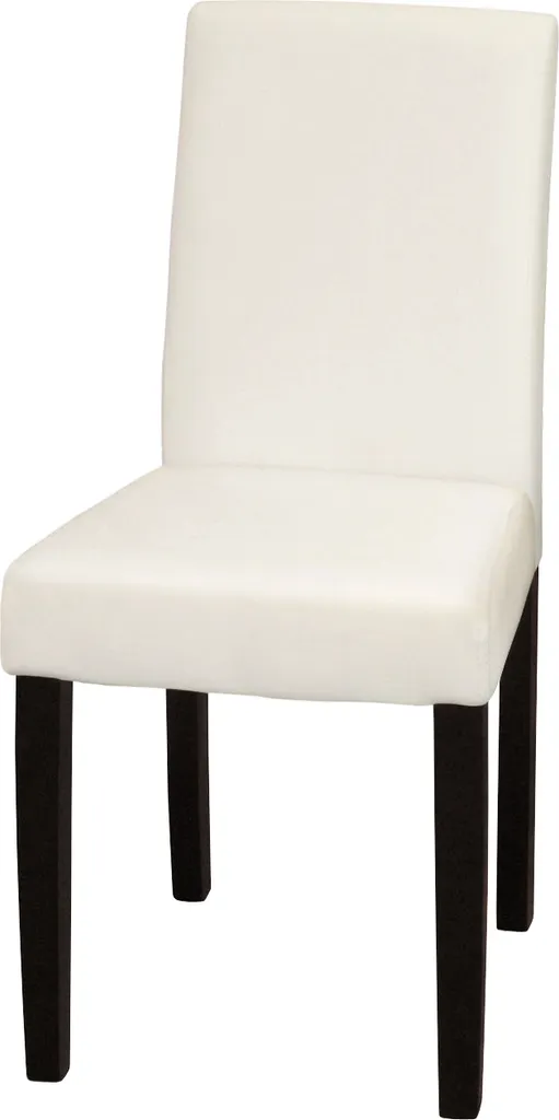 Chaise PRIMA blanc et brun 3036 : siège design épuré pour salle à manger
