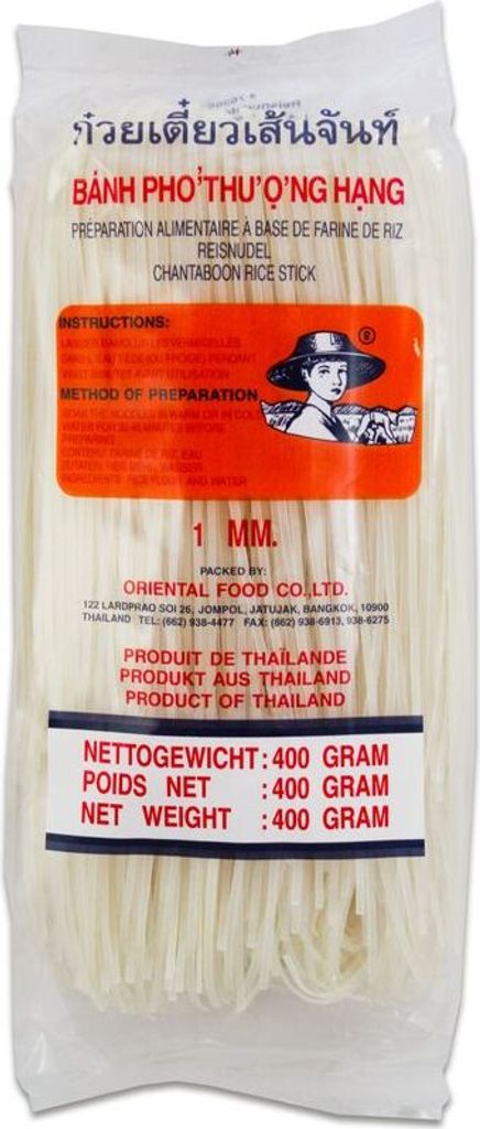 FARMER Reisnudeln schmal 400g | 1 mm breit | Bandnudeln aus Produktbild 