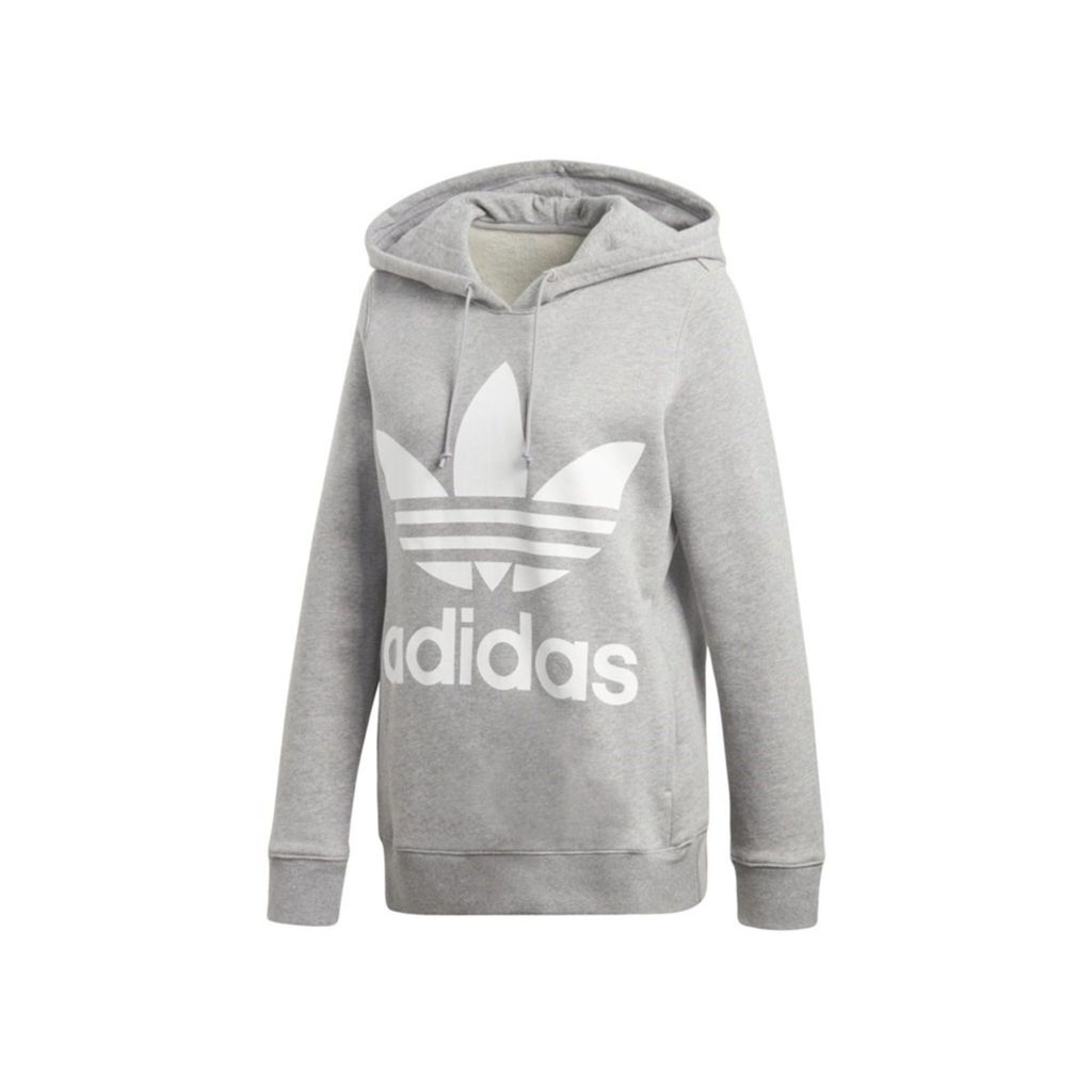 Adidas Originals Damen Hoodie TREFOIL HOODIE , Größe:34, Farben:mgreyh