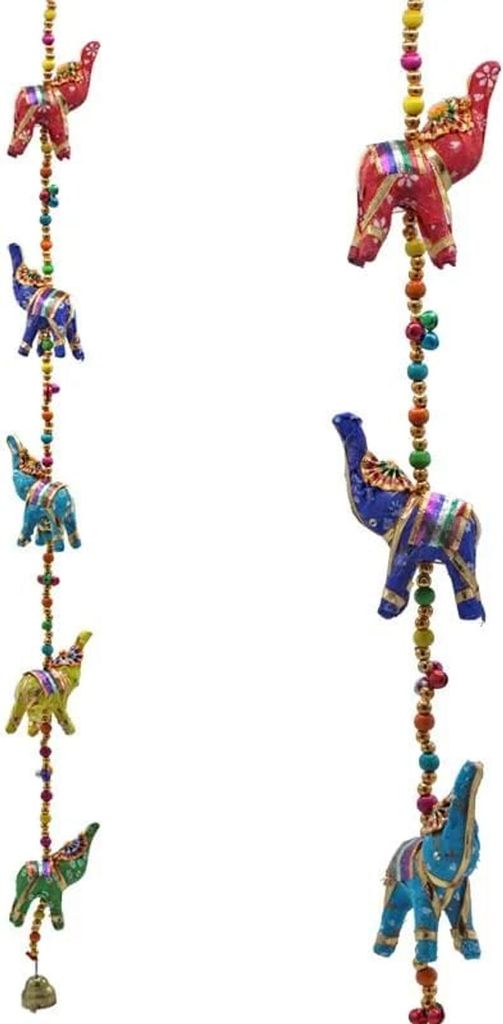Ghirlanda decorativa con elefanti in tessuto -- 80 cm Immagine del prodotto 