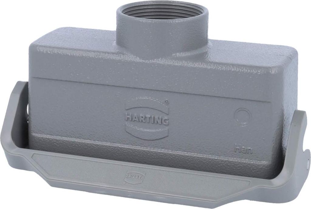 HARTING Han 24B Kupplungsgehäuse niedrig, 1xPG29 gerader Kabelabgang, mit 1 Längsbügel Verschraubung PG29 Klemmbereich
