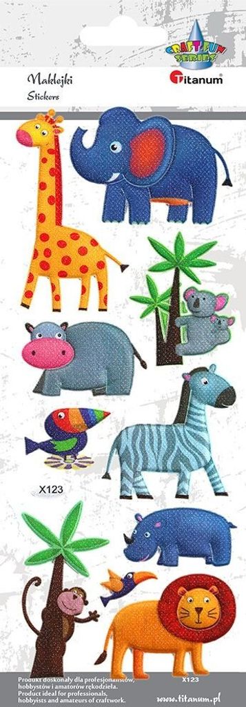 3D Aufkleber Afrikanische Tiere v2 Titanum Craft-Fun Serie