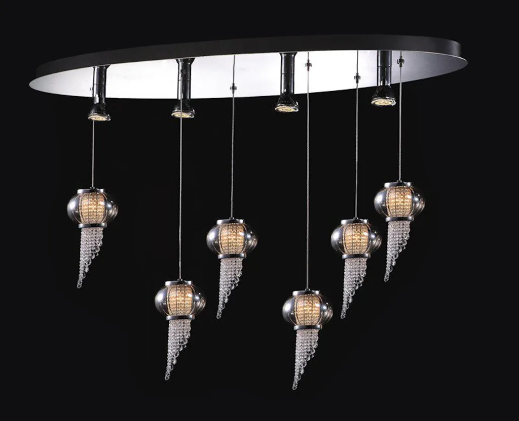 Lampa sufitowa Italux Carlo MD115824-6PLUS4L O | Plafoniera Design Cromo