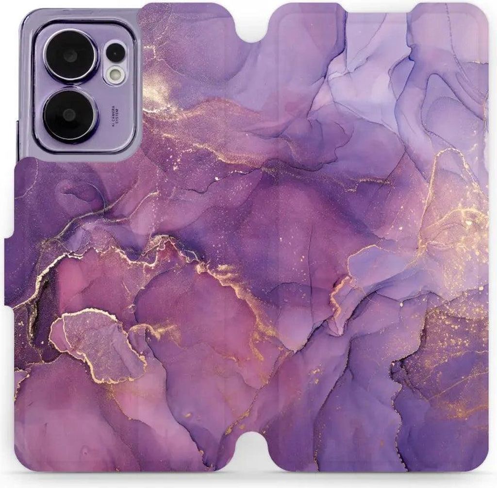 Handyhülle mit klappe für Oppo Reno13 F, Mobiwear Book, Violett