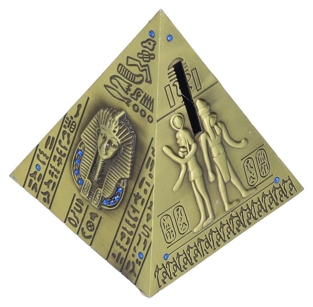 Ägyptisches Pyramidenmodell, grüne Bronze, groß, Retro-Klassiker, exquisites dekoratives Kunsthandwerk, Ornament