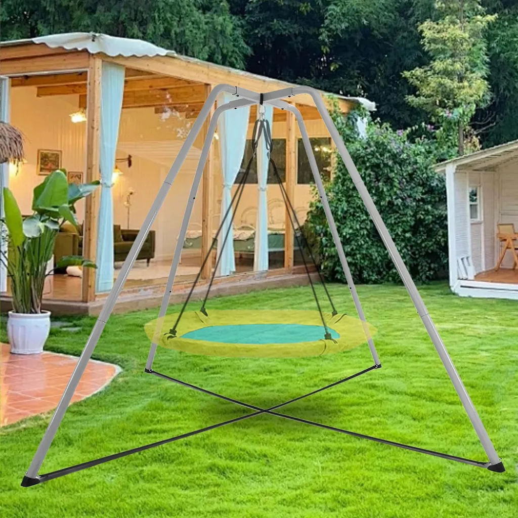 Support de fixation pour balançoire nid d'oiseau - Set gris résistant