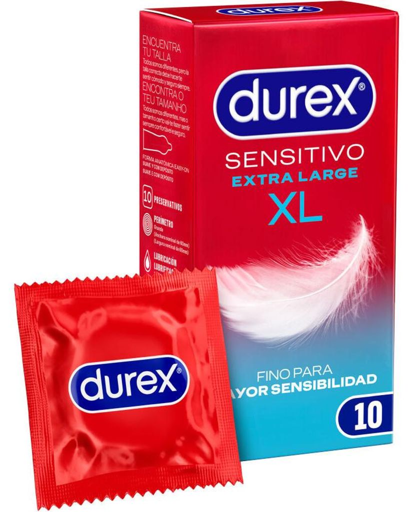 Durex - Sensitive Xl Preservativi Extra Larghi 10 Pezzi Immagine del prodotto 