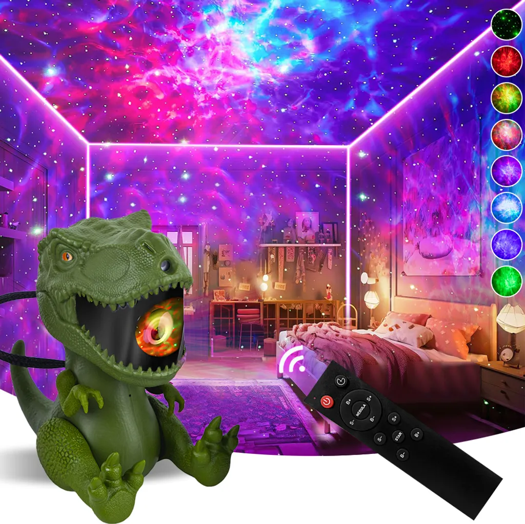 Projecteur Ciel Étoilé Dinosaure - Veilleuse LED Dino Galaxy pour Enfant