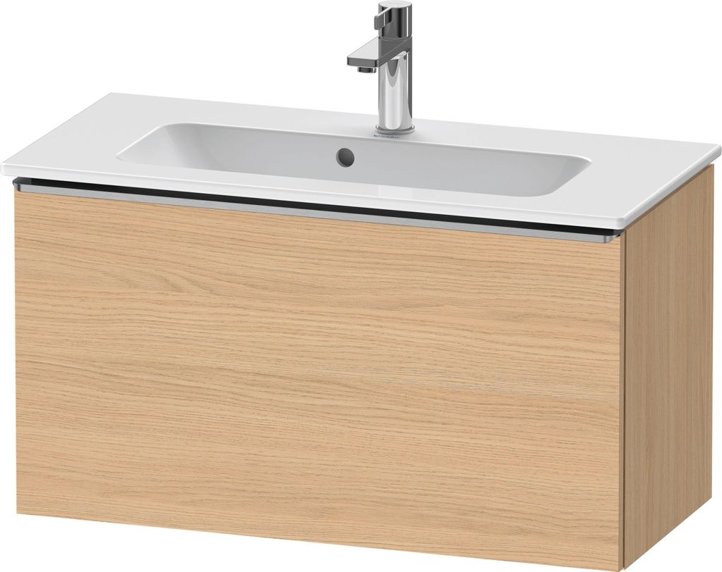 Duravit D-Neo Waschtischunterbau wandhängend, 810x440x372mm, 1 Auszug, mit Griff Edelstahl gebürstet, DE4269070300000