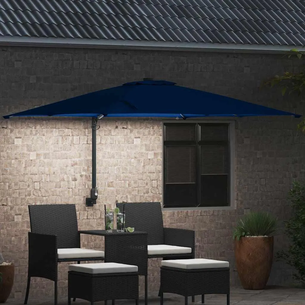 Ombrellone Azzurro vidaXL 248,5x247,5 cm Tessuto | Design e Comfort - 3