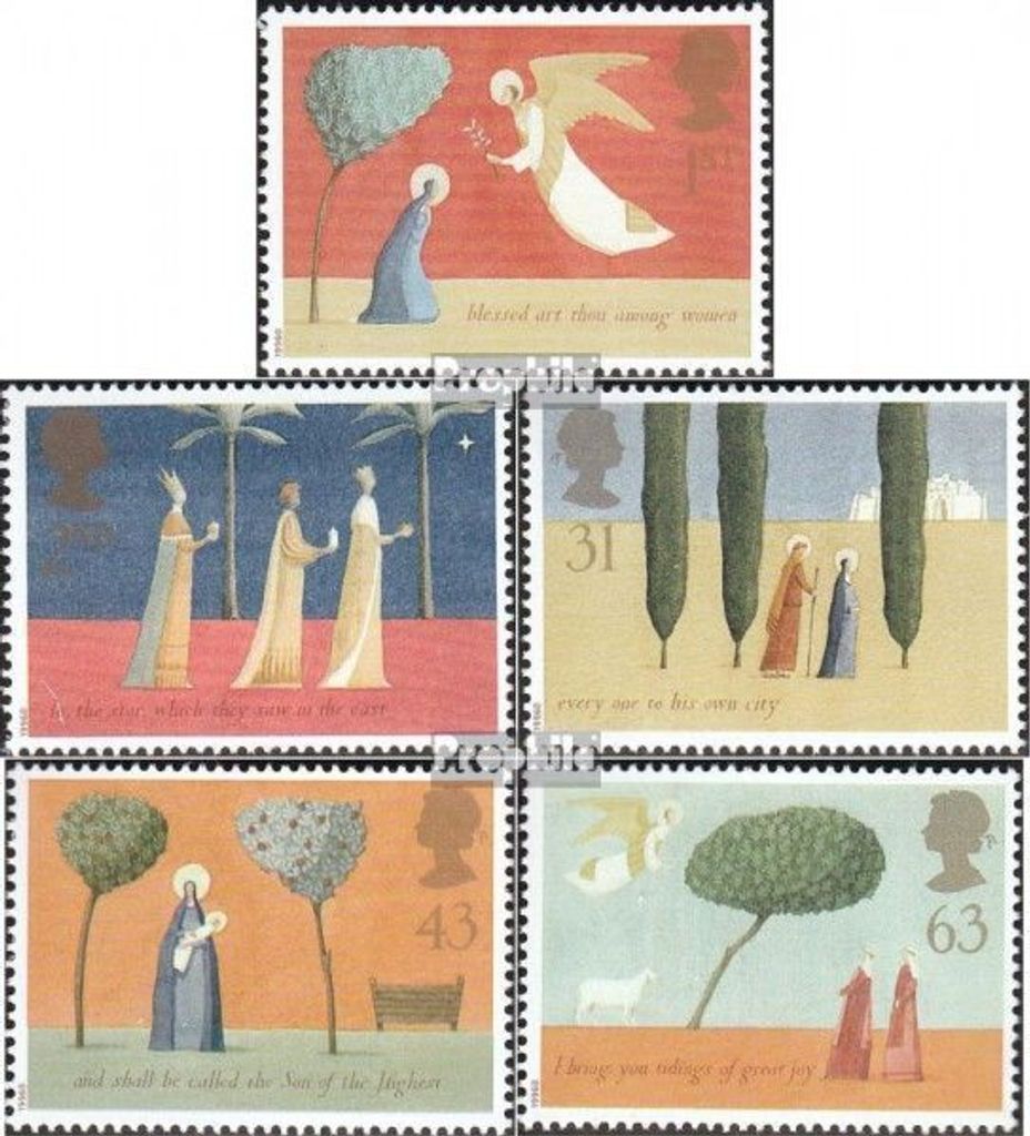 Briefmarken Großbritannien 1996 Mi 1662-1666 (kompl.Ausg.) postfrisch Weihnachten