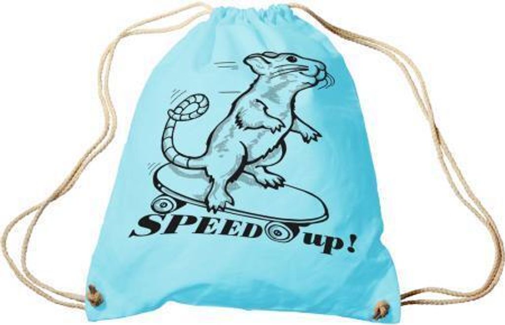 Trend-Bag mit Aufdruck - Speed up - 65047 - Turnbeutel Sporttasche Rucksack