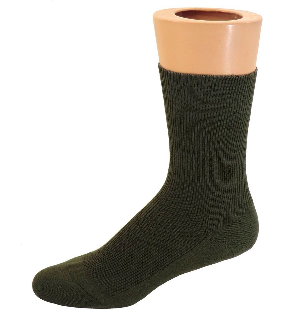 Herren Socken aus Bio Baumwolle 1:1 Rippe Oliv Größe 41-42