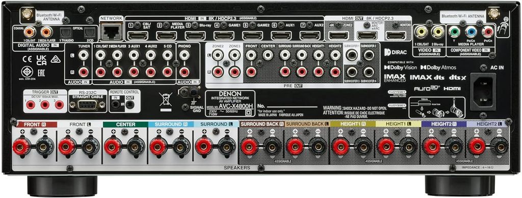 Denon AVC-X4800H 125 W 9.4 kanałów Surround 3D Czarny Zdjęcie produktu 3