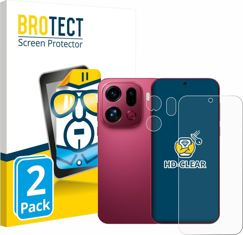 Product packaging for screen protectors, featuring a stylized illustration of a phone and the product itself.
