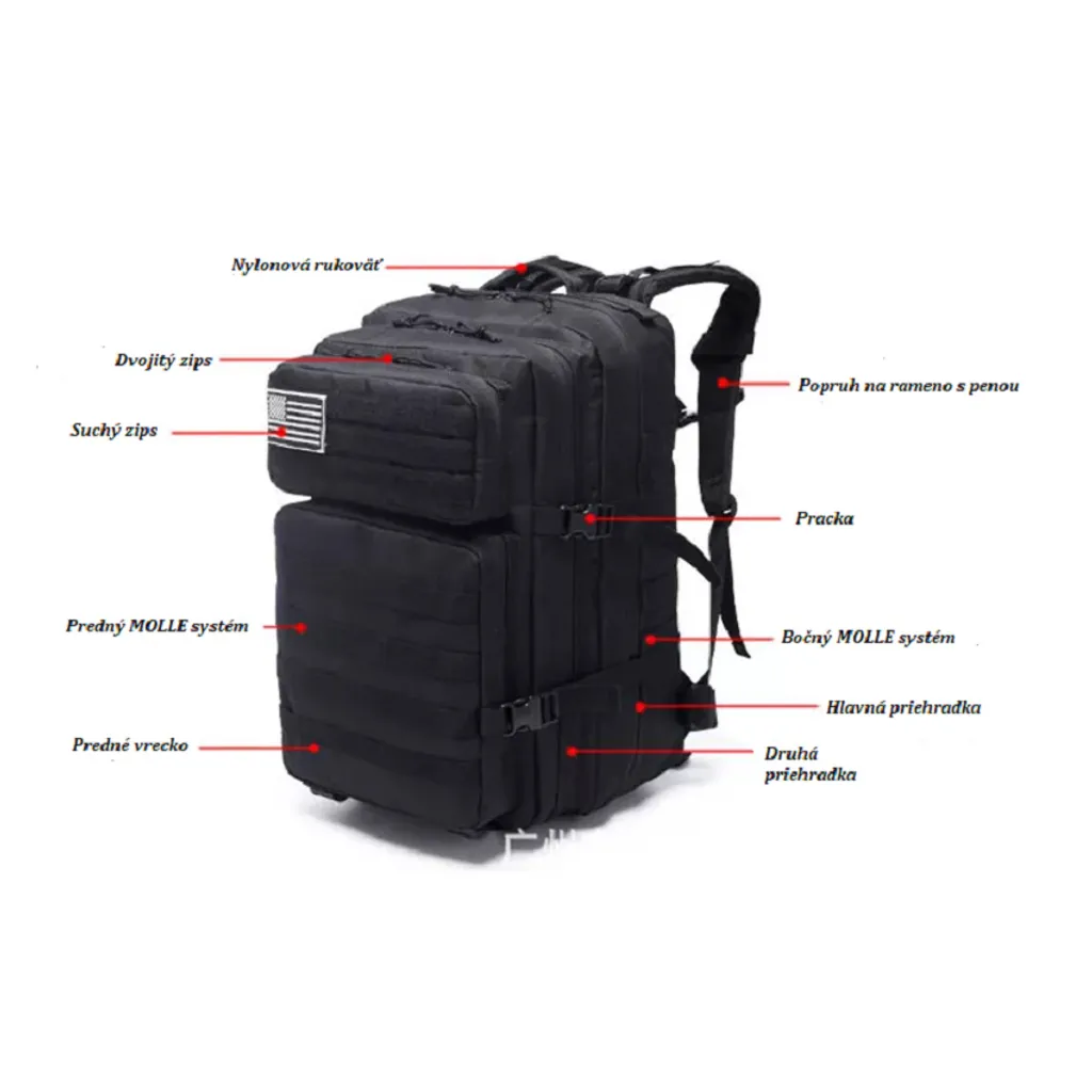 Sac à dos tactique 45L Vert KP16828 : fini le manque de place en rando - 3