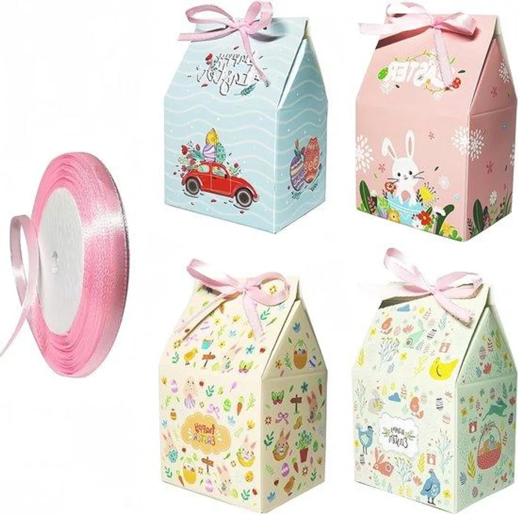 Coffrets cadeaux bonbons multicolores - Pack de 12 boîtes avec poignées Pro