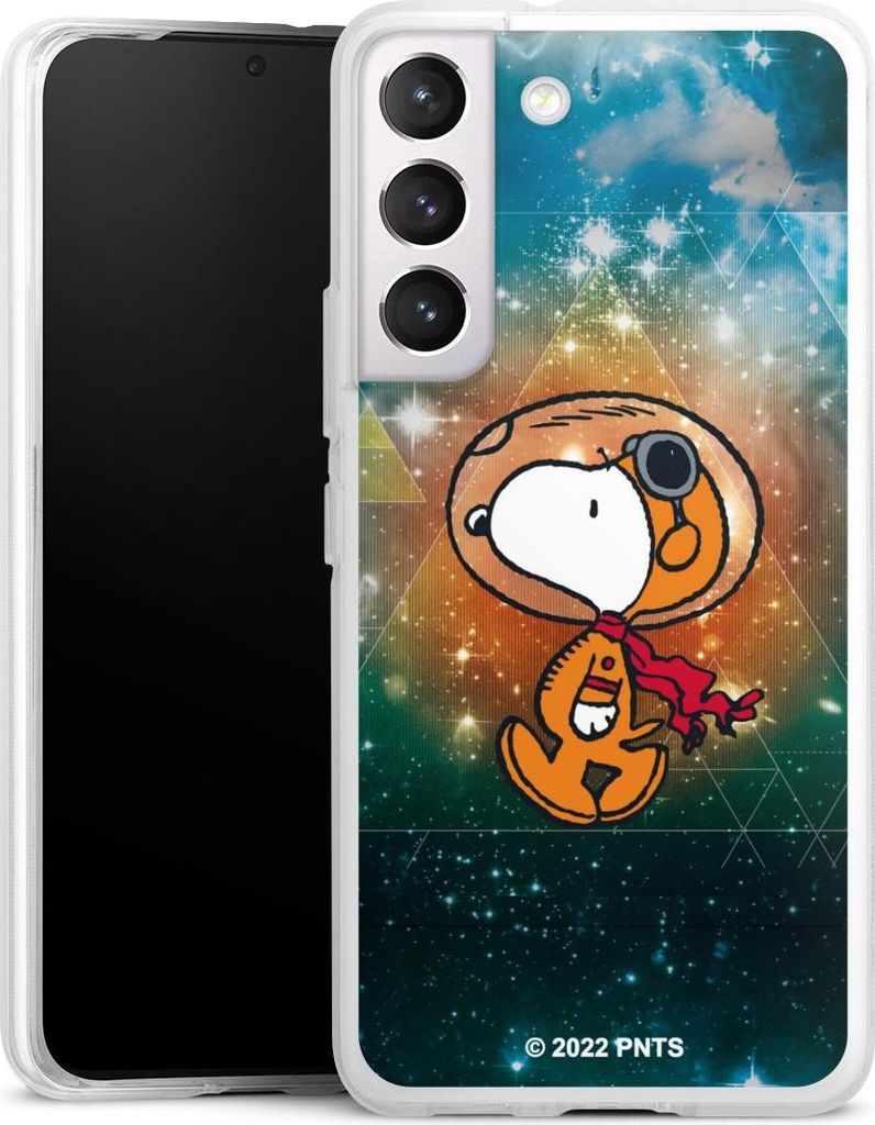 DeinDesign Handyhülle für Samsung Galaxy S22 Silikon Hülle Case Smartphone Schutzhülle Astronaut Offizielles Lizenzprodukt Snoopy