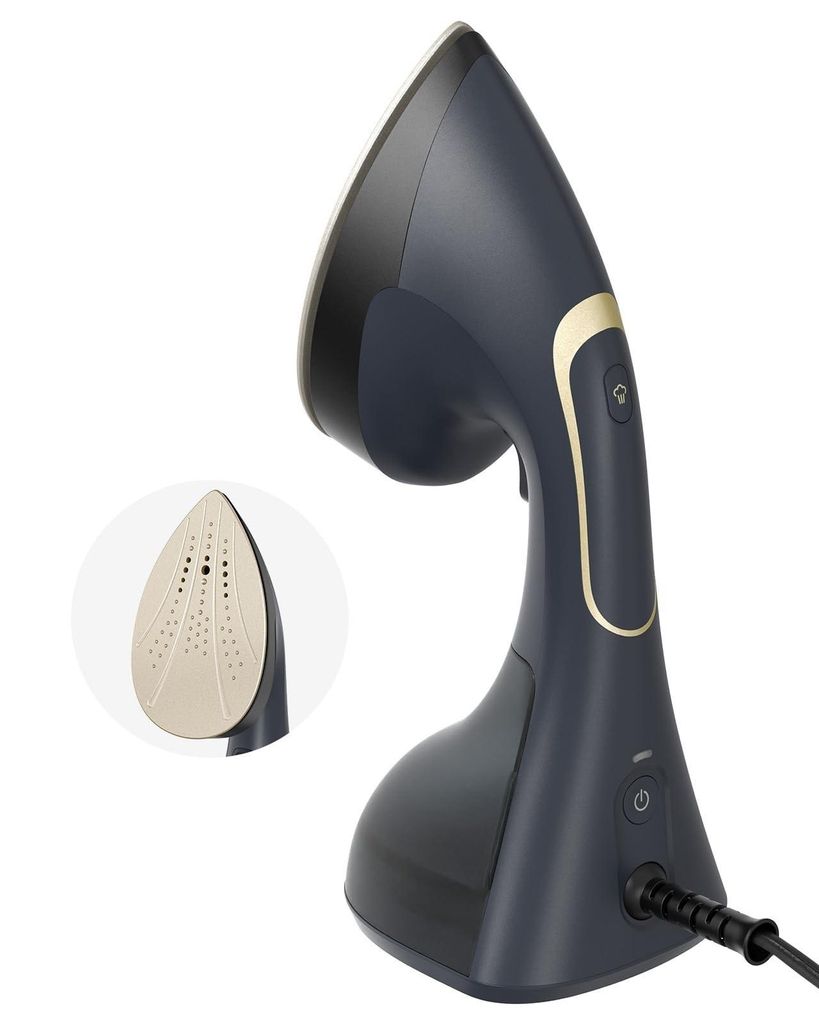 2-in-1 Dampfglätter & Reisebügeleisen 1500W, Tragbare Dampfbürste (30s Aufheizung, 20g/min, 200ml, Abschaltautomatik) für Kleidung Reise & Zuhause