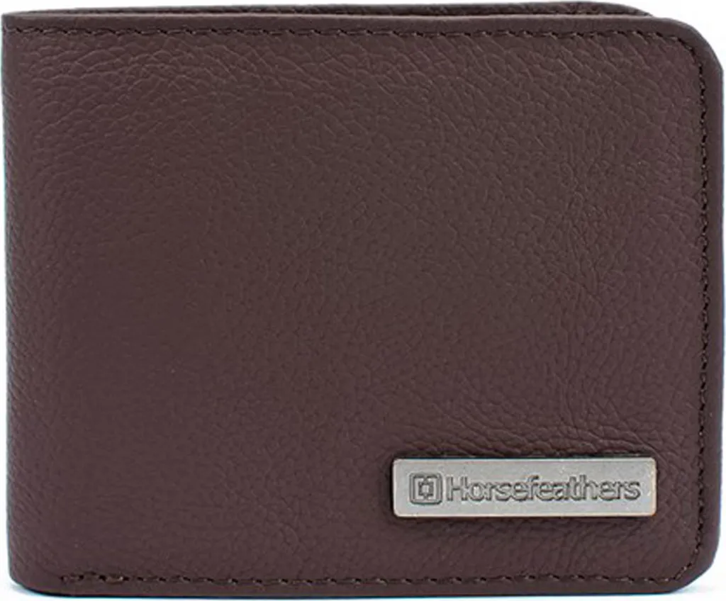 Portefeuille Homme en Tissu Marron Horsefeathers Brad avec Rangements