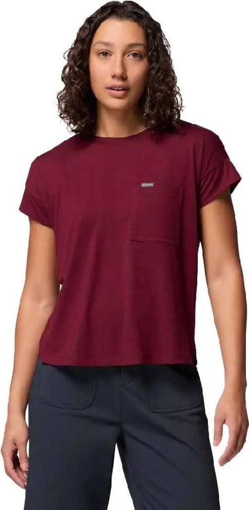 Columbia Daniela Falls Kurzarm-t-shirt Rot M Damen Rot M