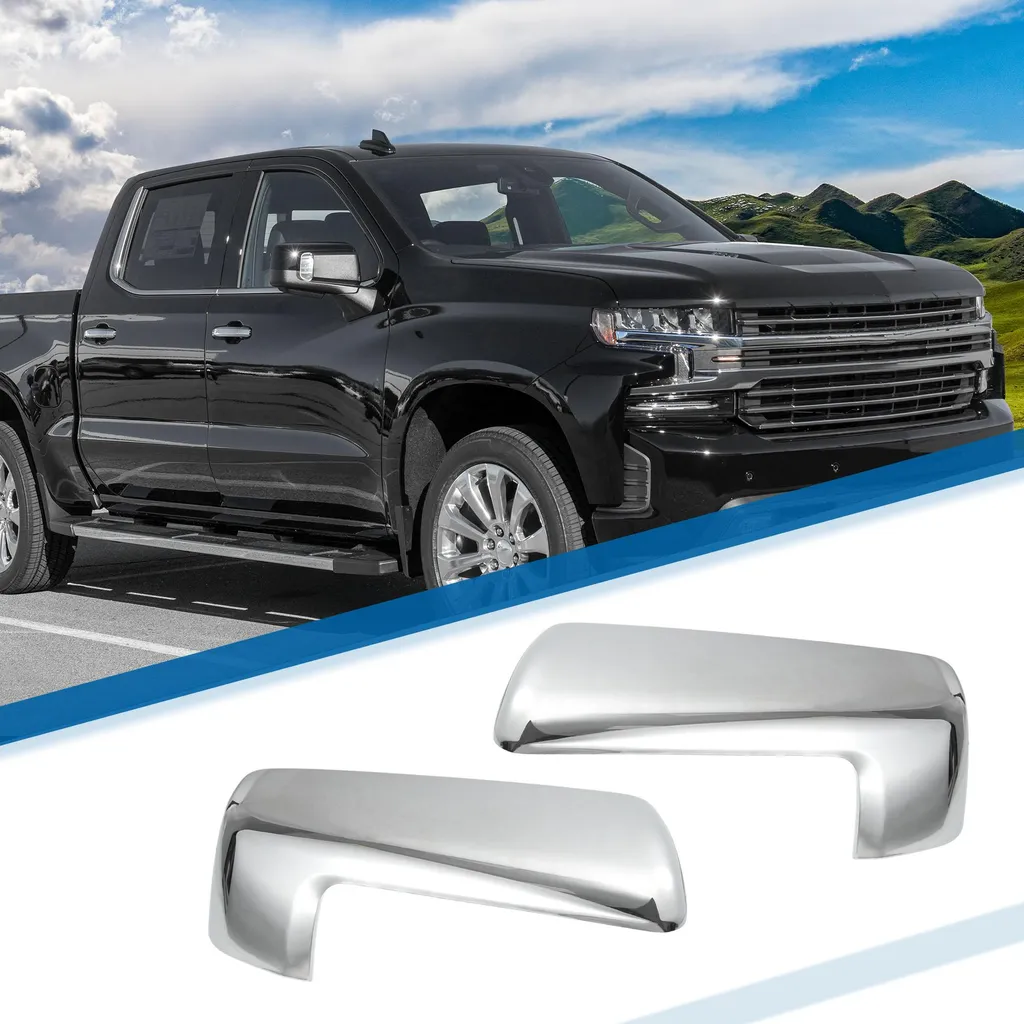 Couvercle de Rétroviseur Chromé pour Chevy Silverado 1500 - Lot de 2 Pièces
