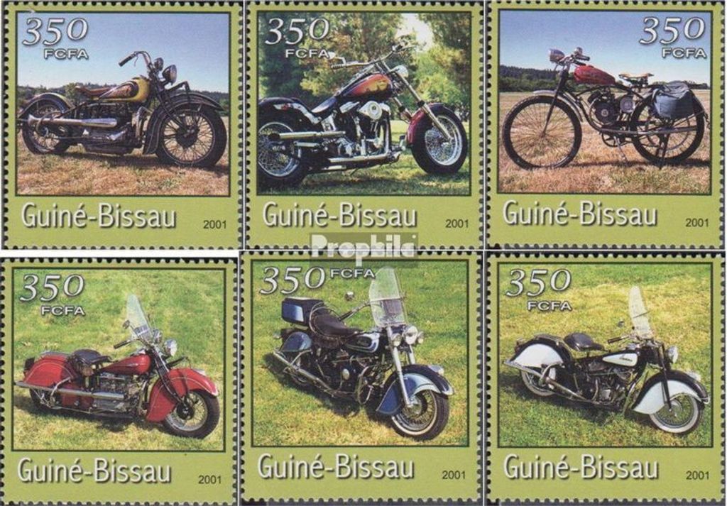 Briefmarken Guinea-Bissau 2001 Mi 1761-1766 postfrisch Transport- und Verkehrsmittel